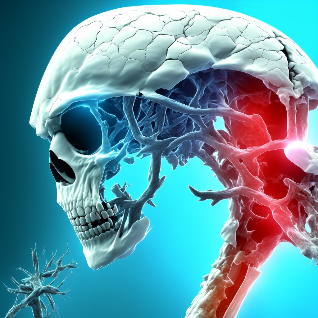 Age-related osteoporosis with current pathological fracture, unspecified ankle and foot, sequela digital illustration