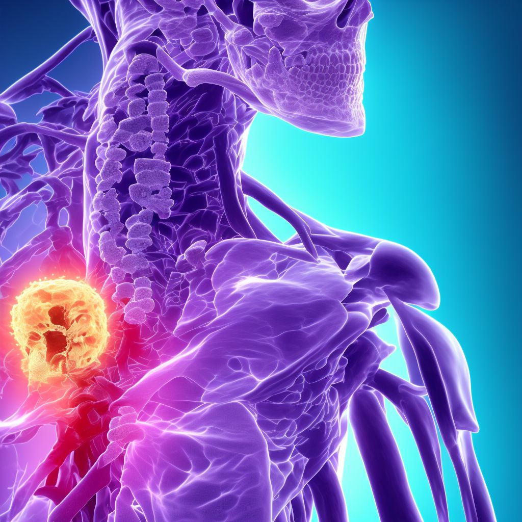 Age-related osteoporosis with current pathological fracture, vertebra(e), subsequent encounter for fracture with nonunion digital illustration