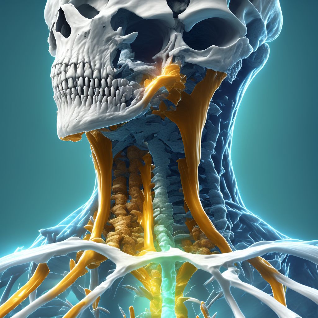 Age-related osteoporosis with current pathological fracture, other site, subsequent encounter for fracture with routine healing digital illustration