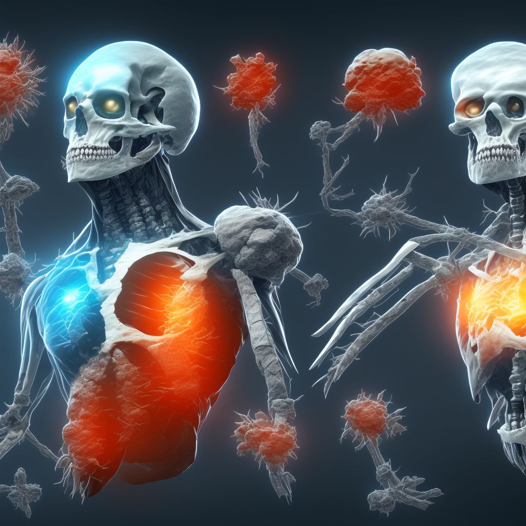 Other osteoporosis with current pathological fracture, unspecified site, initial encounter for fracture digital illustration