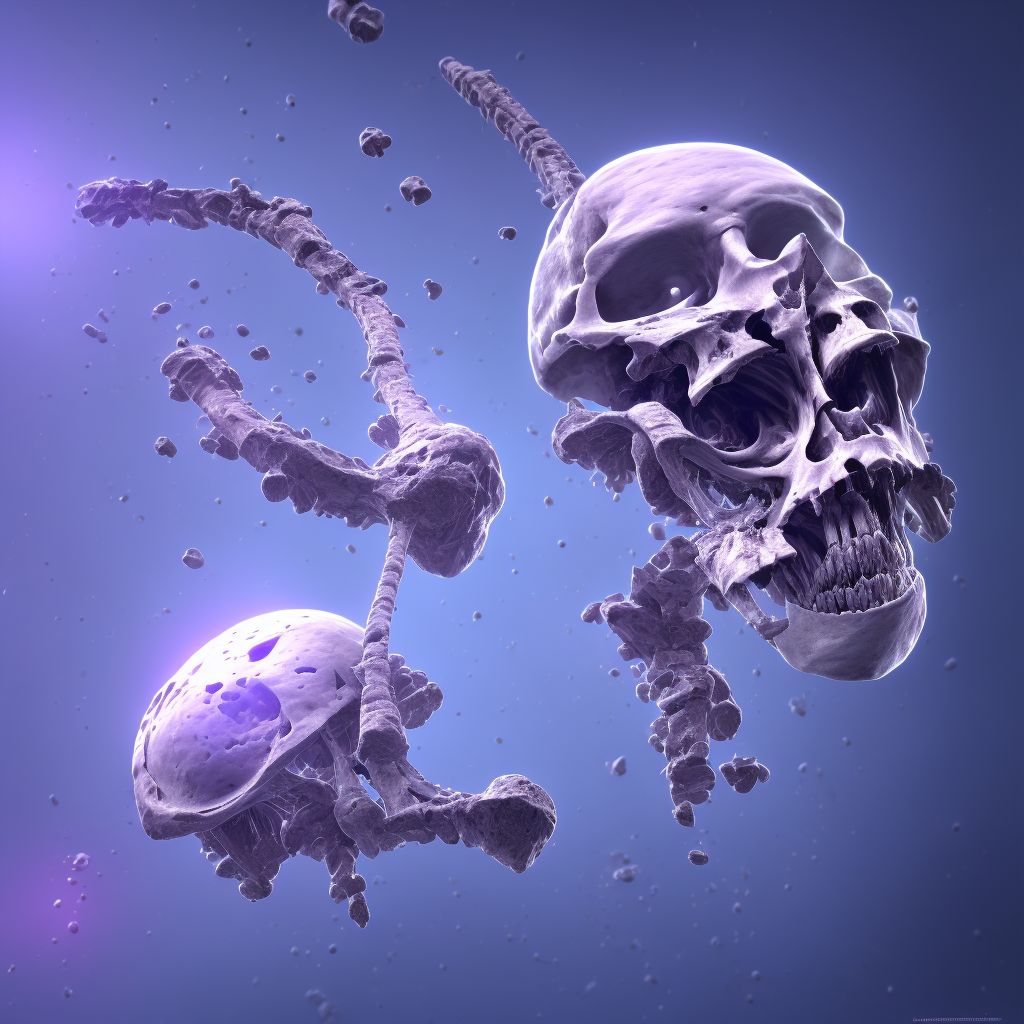 Other osteoporosis with current pathological fracture, left humerus, initial encounter for fracture digital illustration