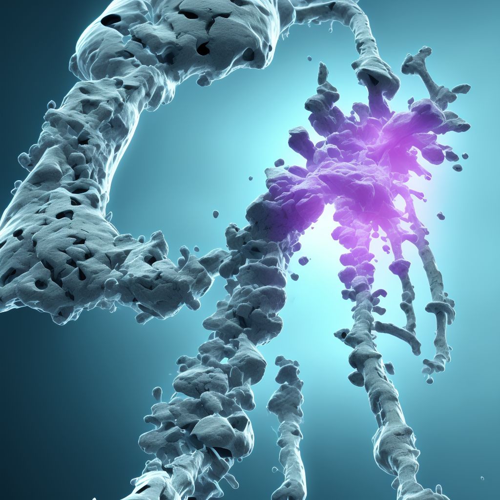 Other osteoporosis with current pathological fracture, unspecified forearm, sequela digital illustration