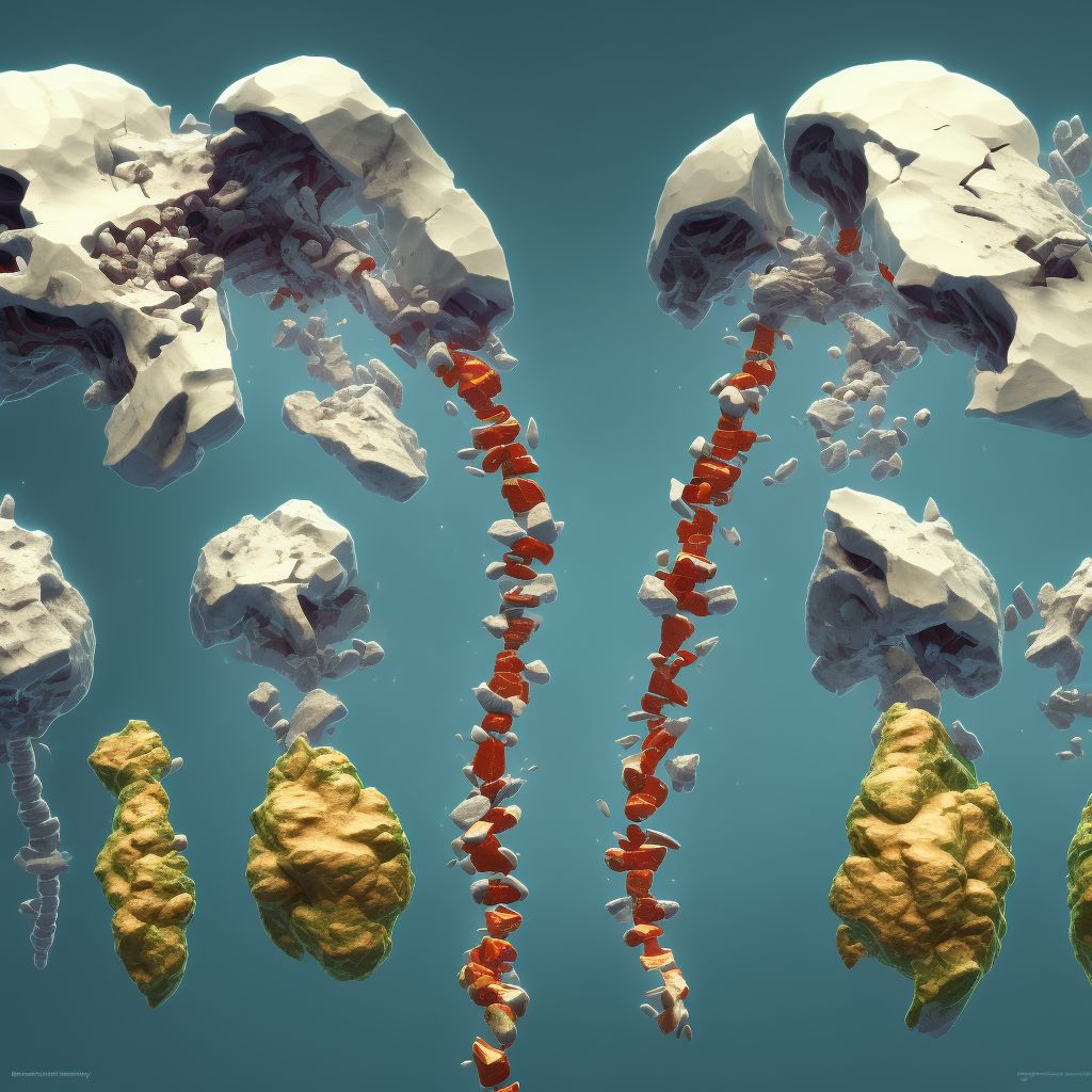 Other osteoporosis with current pathological fracture, left lower leg, subsequent encounter for fracture with routine healing digital illustration