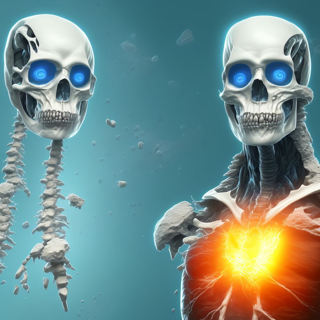 Other osteoporosis with current pathological fracture, unspecified lower leg, subsequent encounter for fracture with routine healing digital illustration