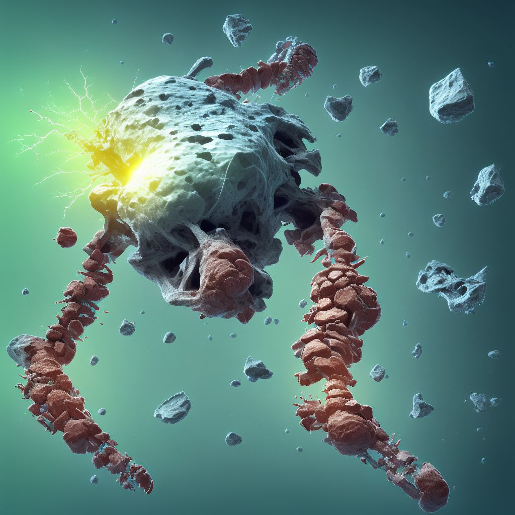 Other osteoporosis with current pathological fracture, unspecified lower leg, subsequent encounter for fracture with nonunion digital illustration