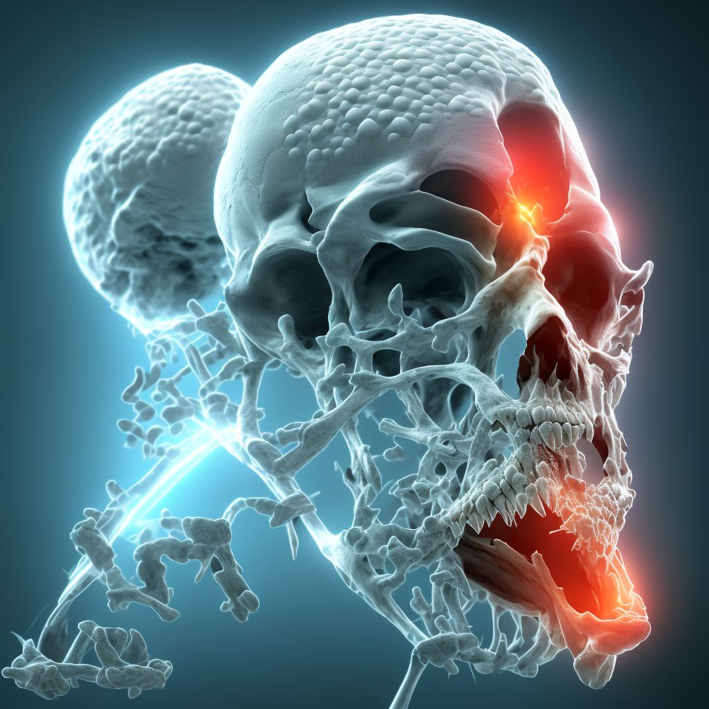 Other osteoporosis with current pathological fracture, unspecified lower leg, sequela digital illustration