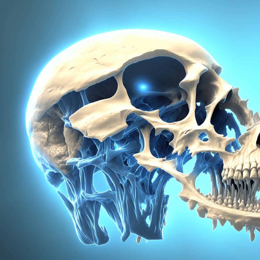 Other osteoporosis with current pathological fracture, unspecified ankle and foot, sequela digital illustration