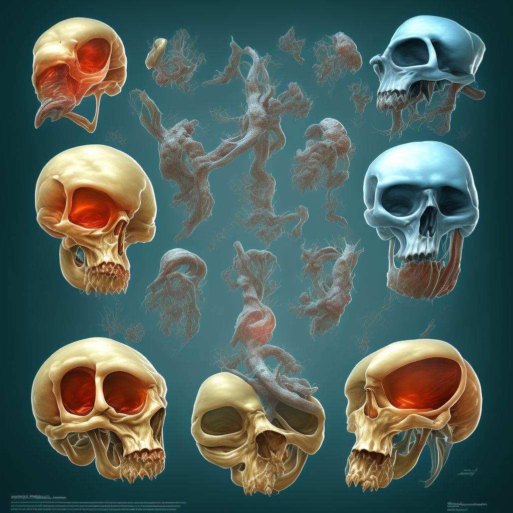 Adult osteomalacia due to malnutrition digital illustration