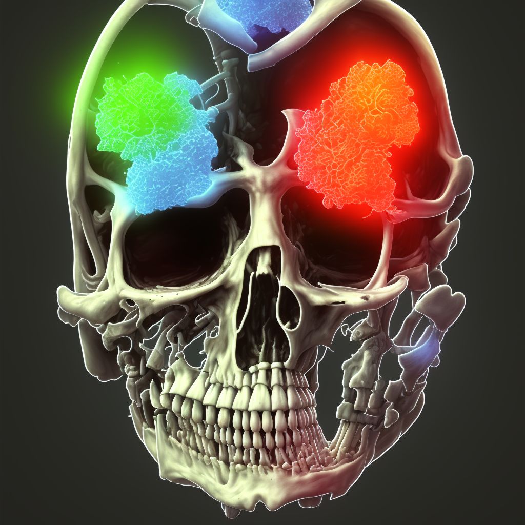 Stress fracture, left humerus, sequela digital illustration