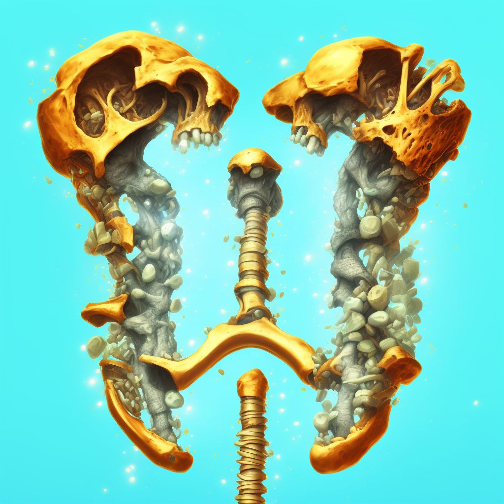 Stress fracture, unspecified humerus, subsequent encounter for fracture with malunion digital illustration