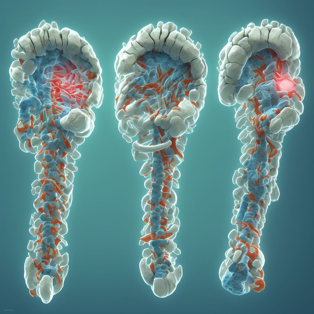 Stress fracture, left ulna, subsequent encounter for fracture with nonunion digital illustration