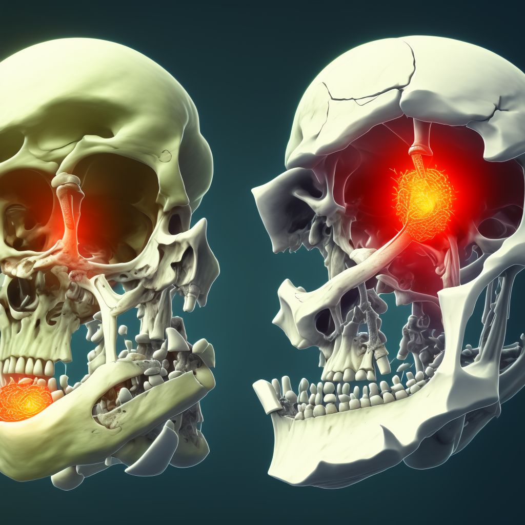 Stress fracture, left femur, subsequent encounter for fracture with nonunion digital illustration