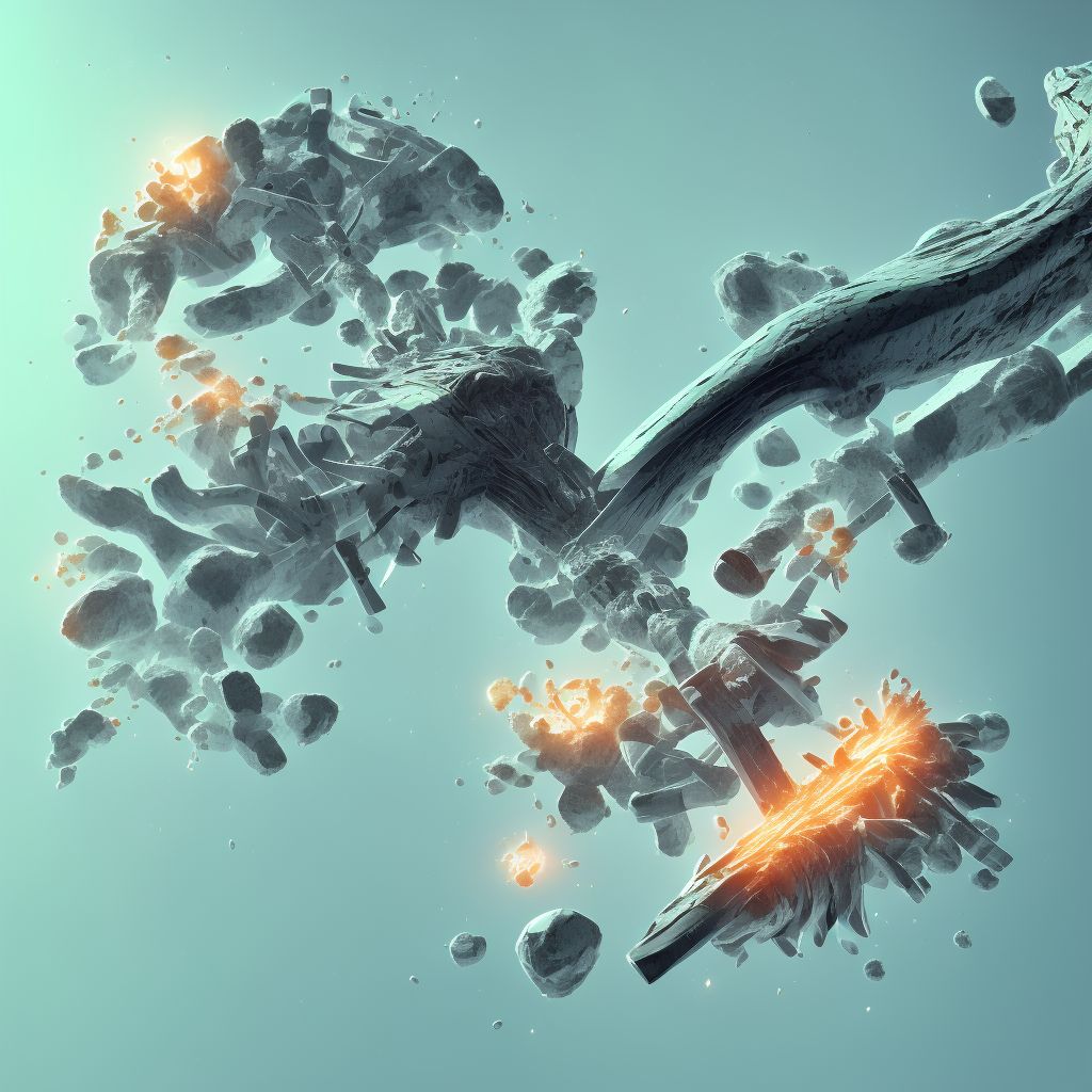 Pathological fracture, unspecified ulna and radius, initial encounter for fracture digital illustration