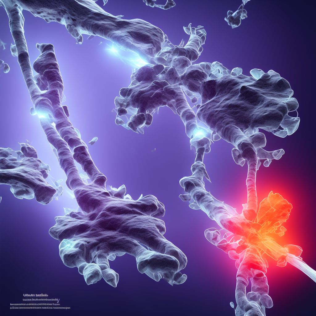 Pathological fracture, unspecified tibia and fibula, initial encounter for fracture digital illustration