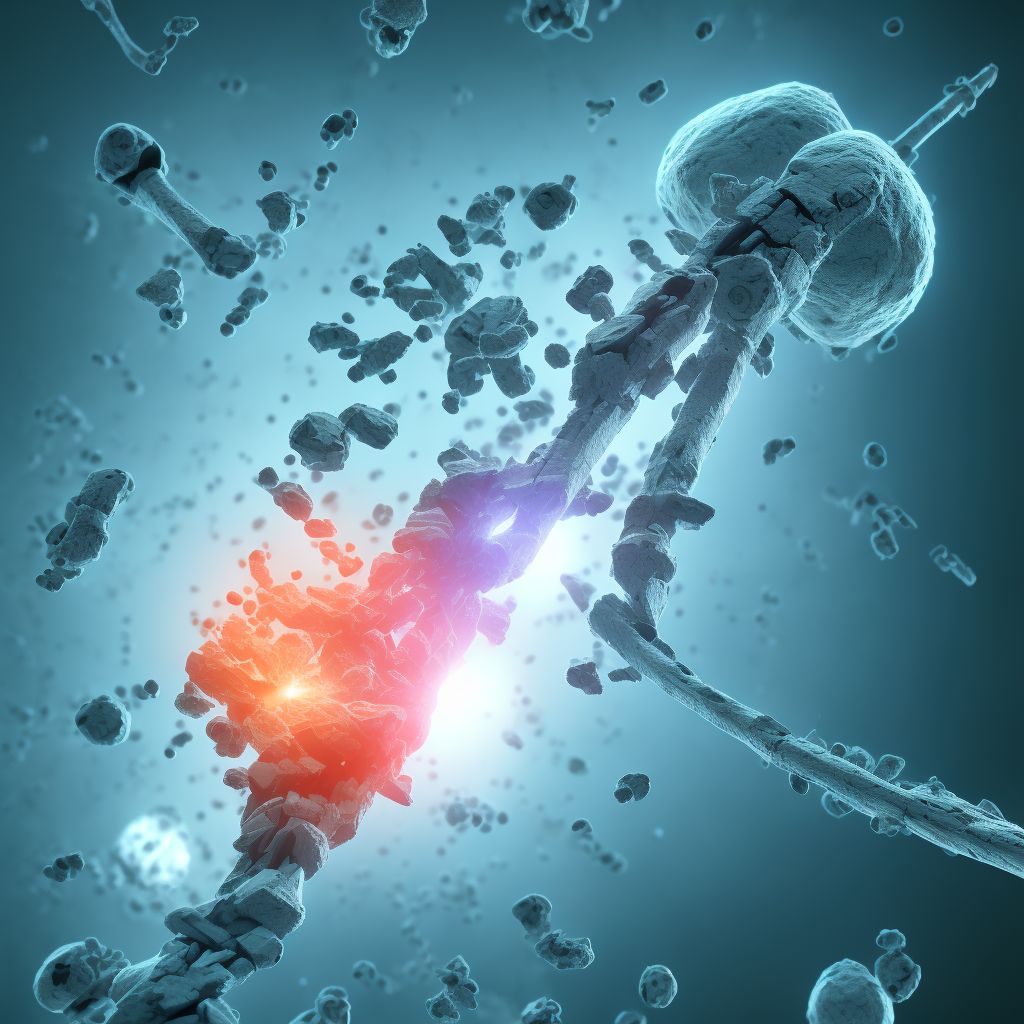 Pathological fracture, unspecified ankle, initial encounter for fracture digital illustration