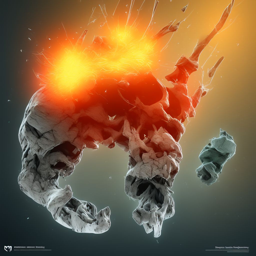 Pathological fracture, unspecified toe(s), subsequent encounter for fracture with routine healing digital illustration