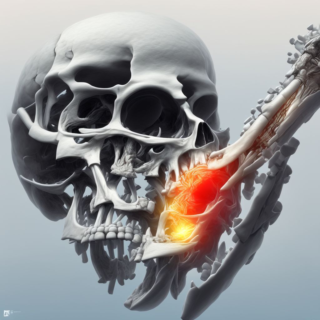 Pathological fracture in neoplastic disease, right humerus, subsequent encounter for fracture with nonunion digital illustration