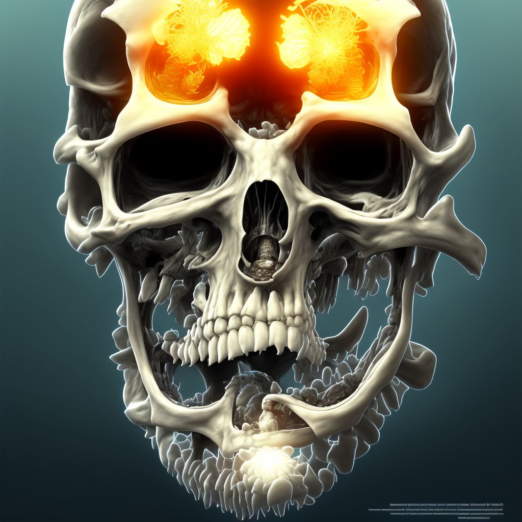 Pathological fracture in neoplastic disease, unspecified humerus, subsequent encounter for fracture with malunion digital illustration