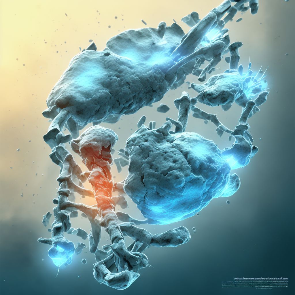 Pathological fracture in neoplastic disease, right ulna, subsequent encounter for fracture with malunion digital illustration