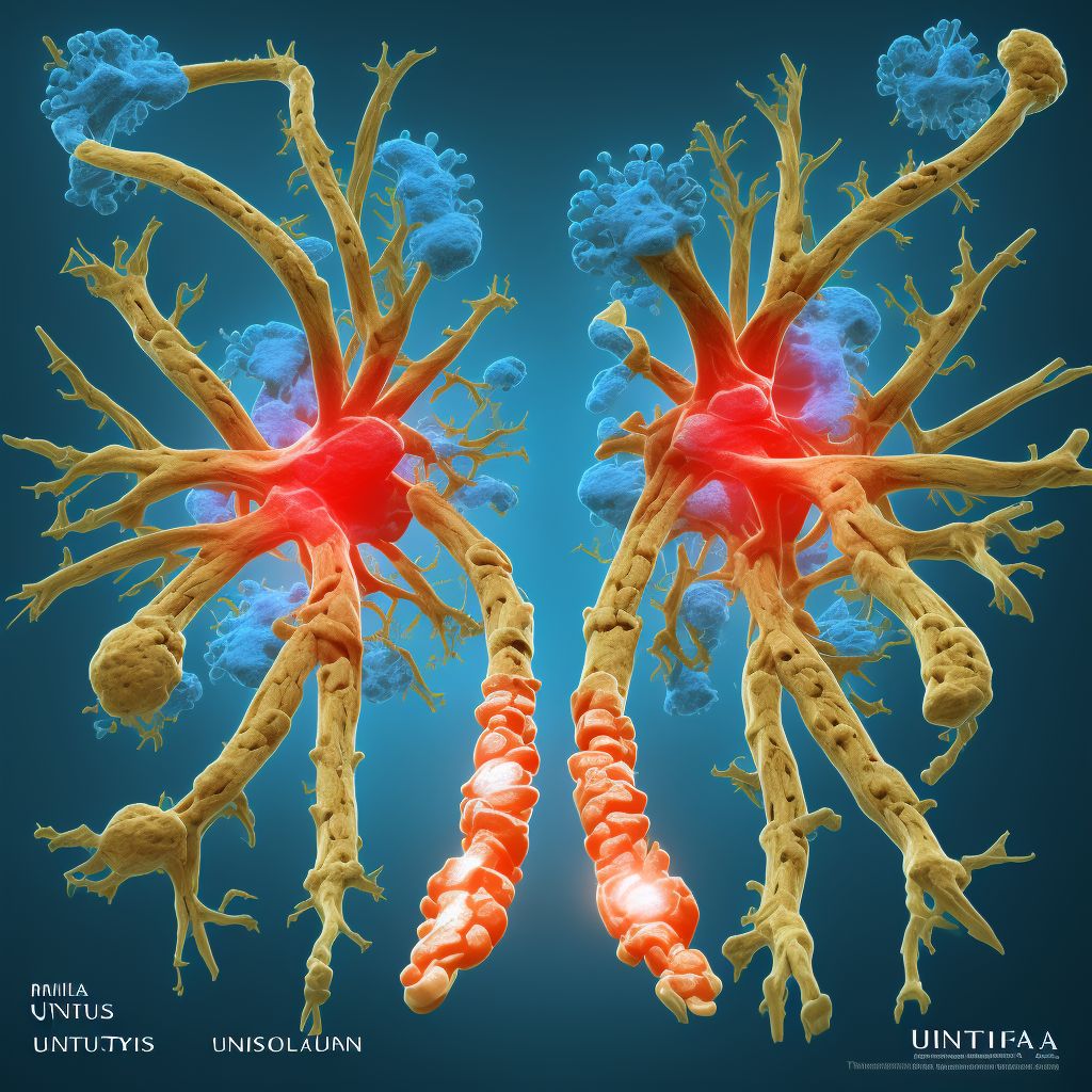 Pathological fracture in neoplastic disease, unspecified ulna and radius, sequela digital illustration