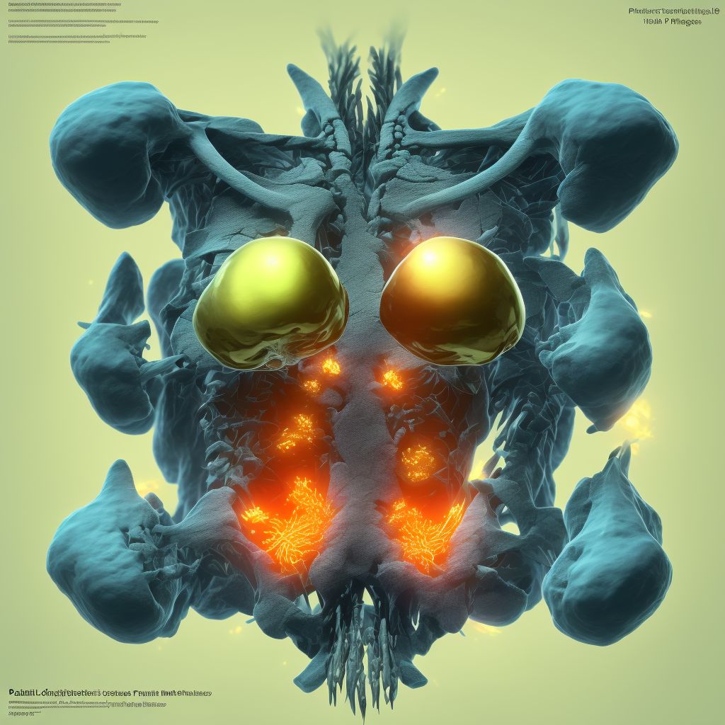 Pathological fracture in neoplastic disease, pelvis, initial encounter for fracture digital illustration