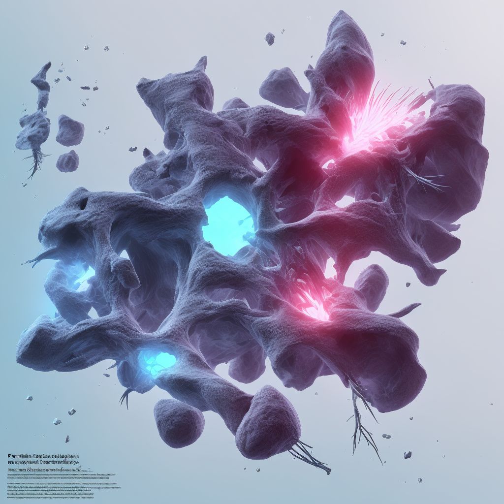 Pathological fracture in neoplastic disease, pelvis, subsequent encounter for fracture with nonunion digital illustration