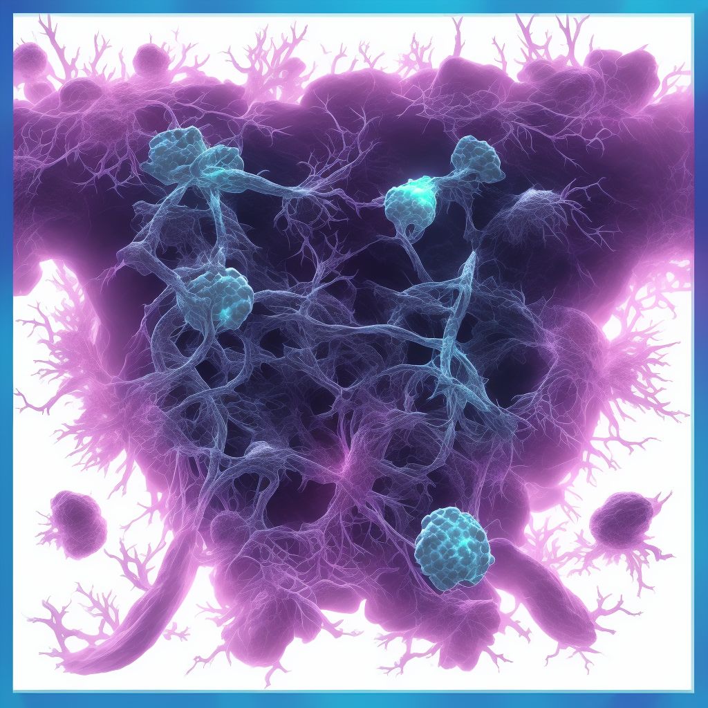 Pathological fracture in neoplastic disease, vertebrae, sequela digital illustration