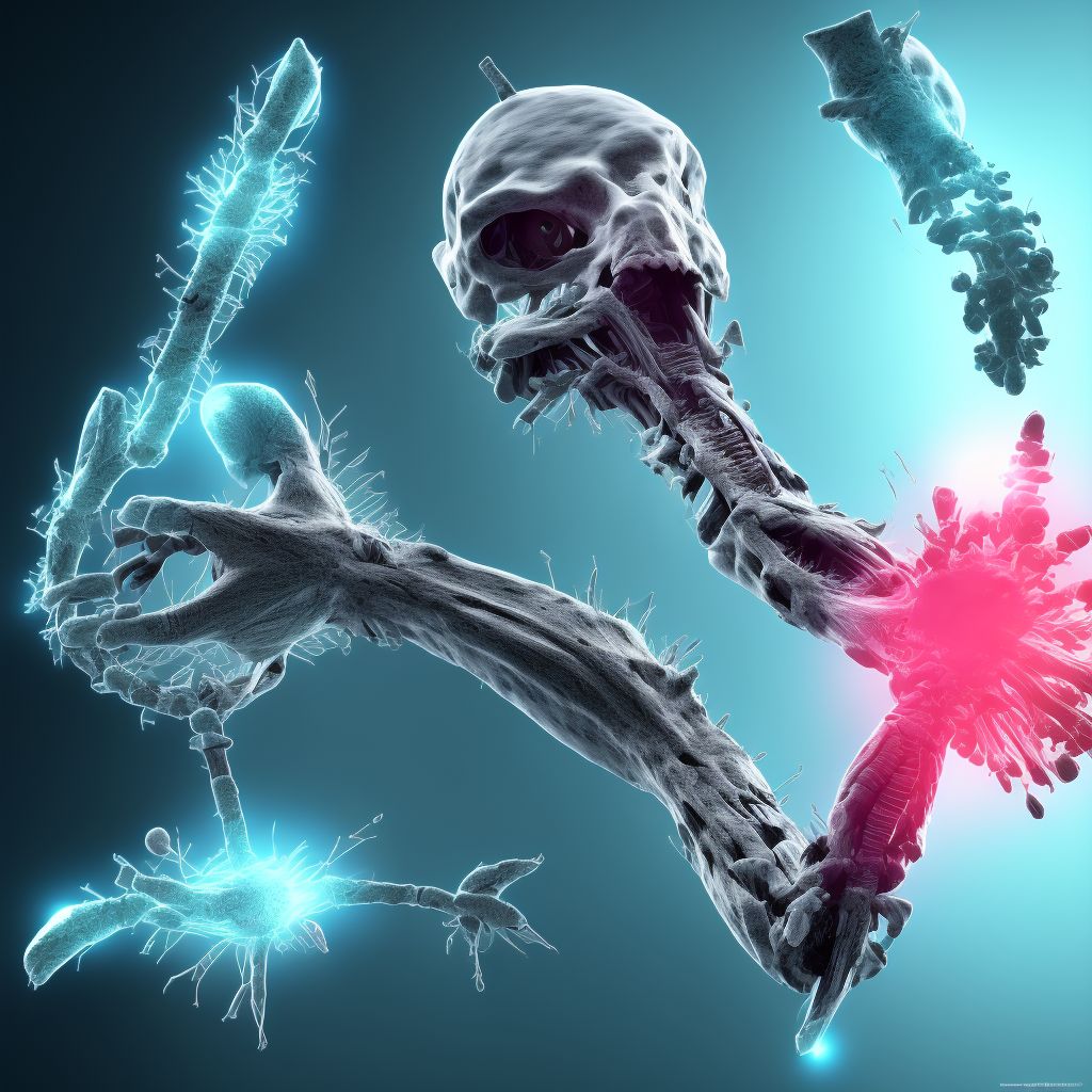 Pathological fracture in other disease, unspecified ulna and radius, subsequent encounter for fracture with routine healing digital illustration