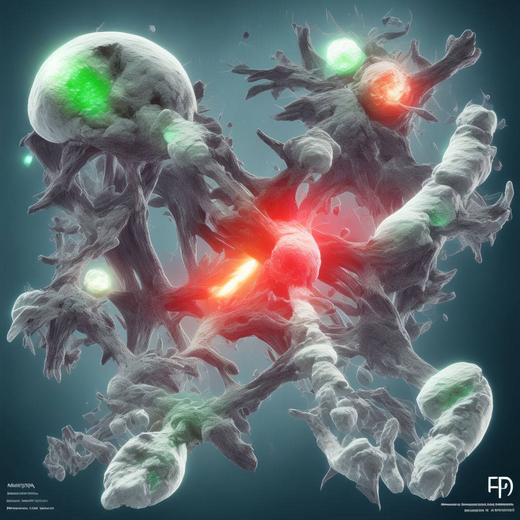 Pathological fracture in other disease, right hand, sequela digital illustration