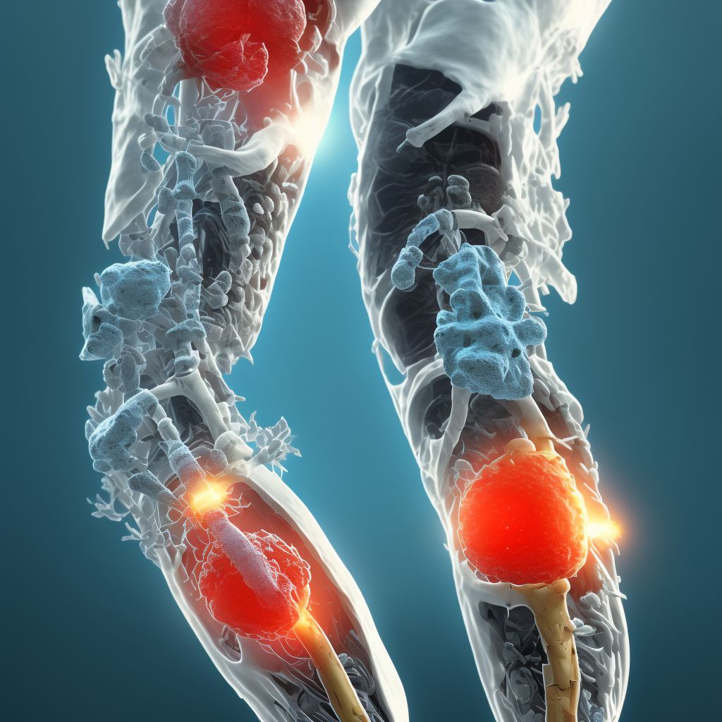 Incomplete atypical femoral fracture, left leg, initial encounter for fracture digital illustration