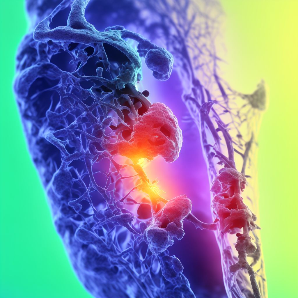 Incomplete atypical femoral fracture, unspecified leg, subsequent encounter for fracture with delayed healing digital illustration