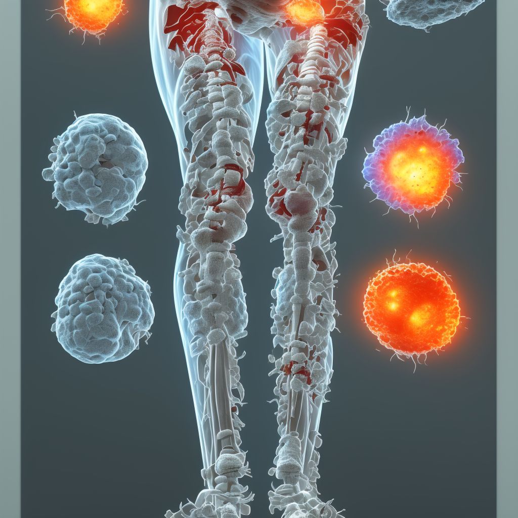 Complete transverse atypical femoral fracture, left leg, subsequent encounter for fracture with routine healing digital illustration