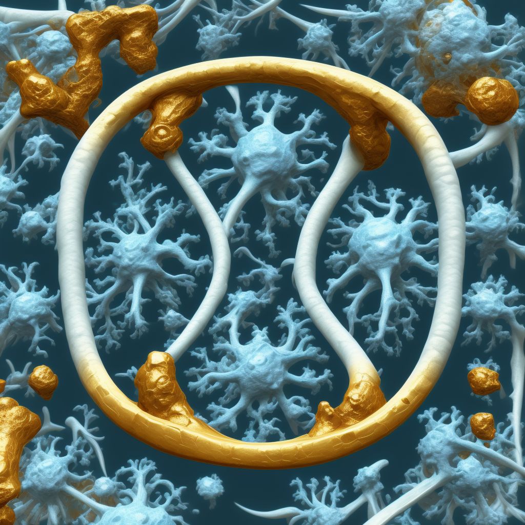 Other disorders of continuity of bone, right radius digital illustration