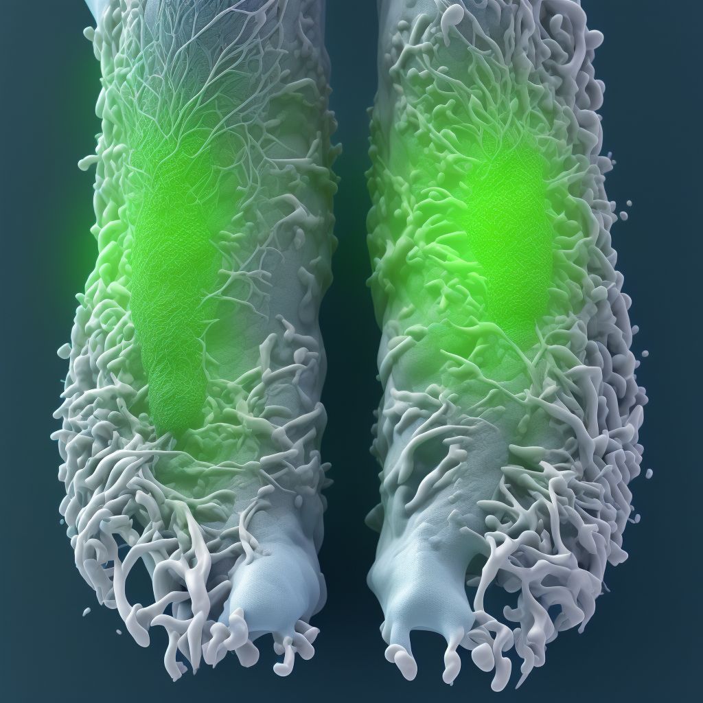 Fibrous dysplasia (monostotic), left ankle and foot digital illustration