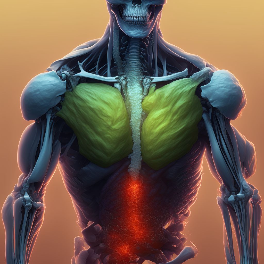 Skeletal fluorosis, right upper arm digital illustration