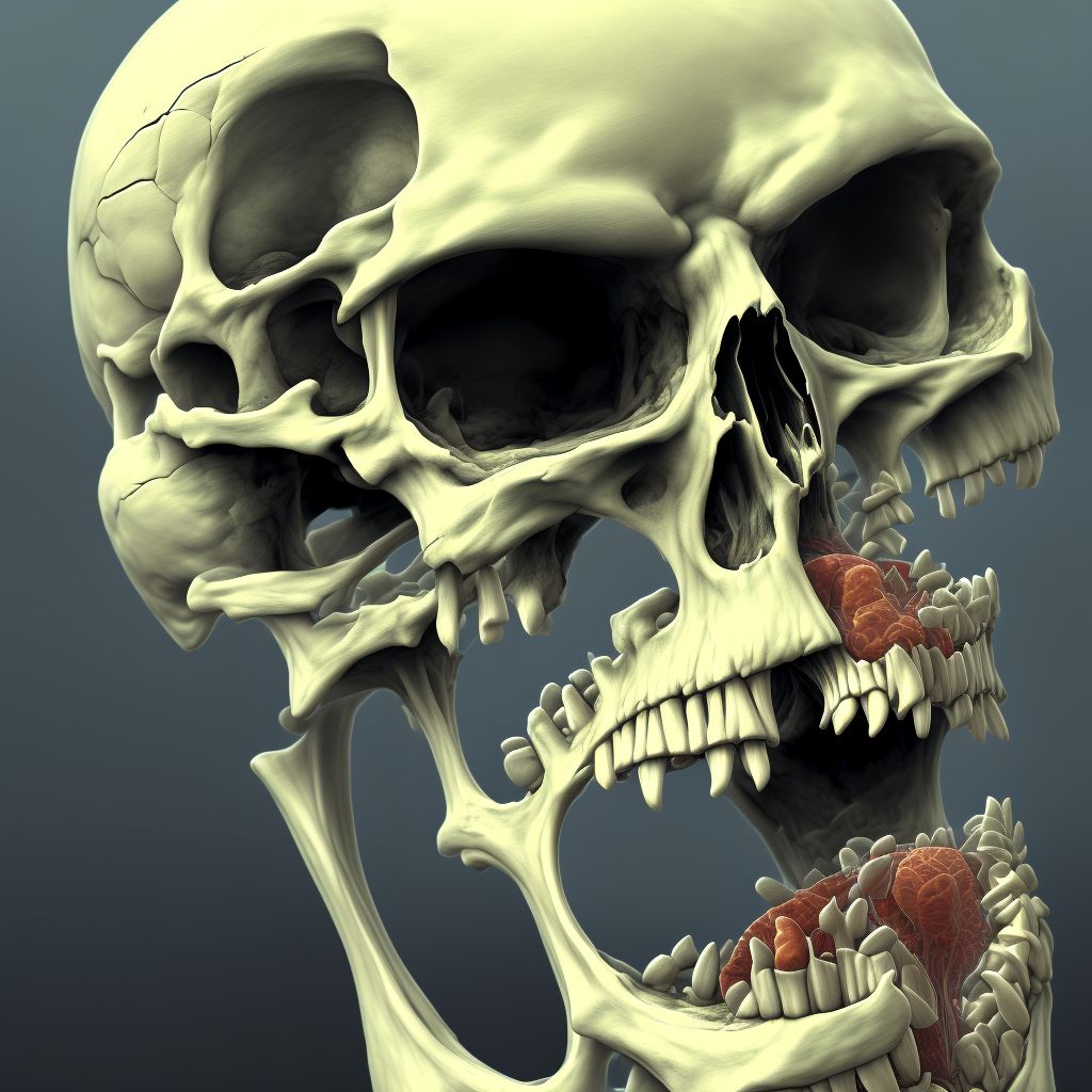 Skeletal fluorosis, unspecified ankle and foot digital illustration