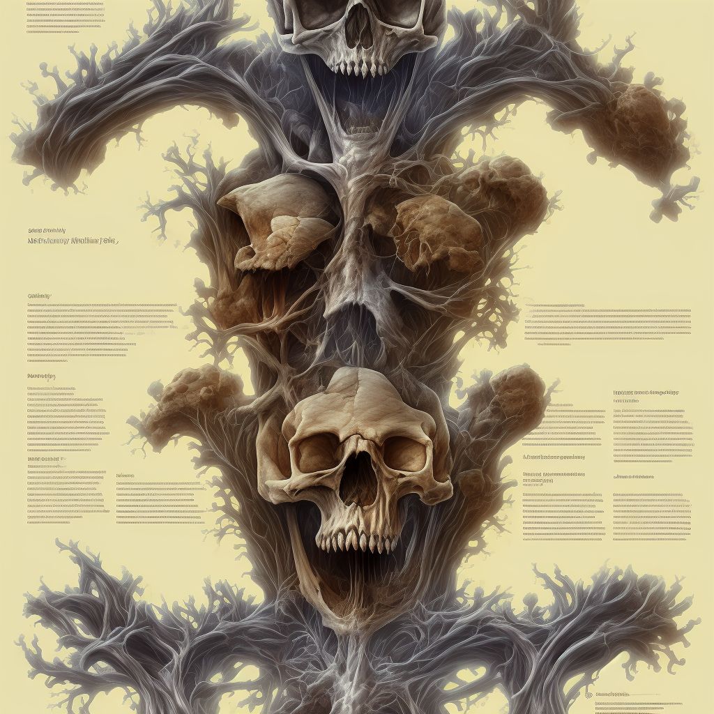 Skeletal fluorosis, multiple sites digital illustration