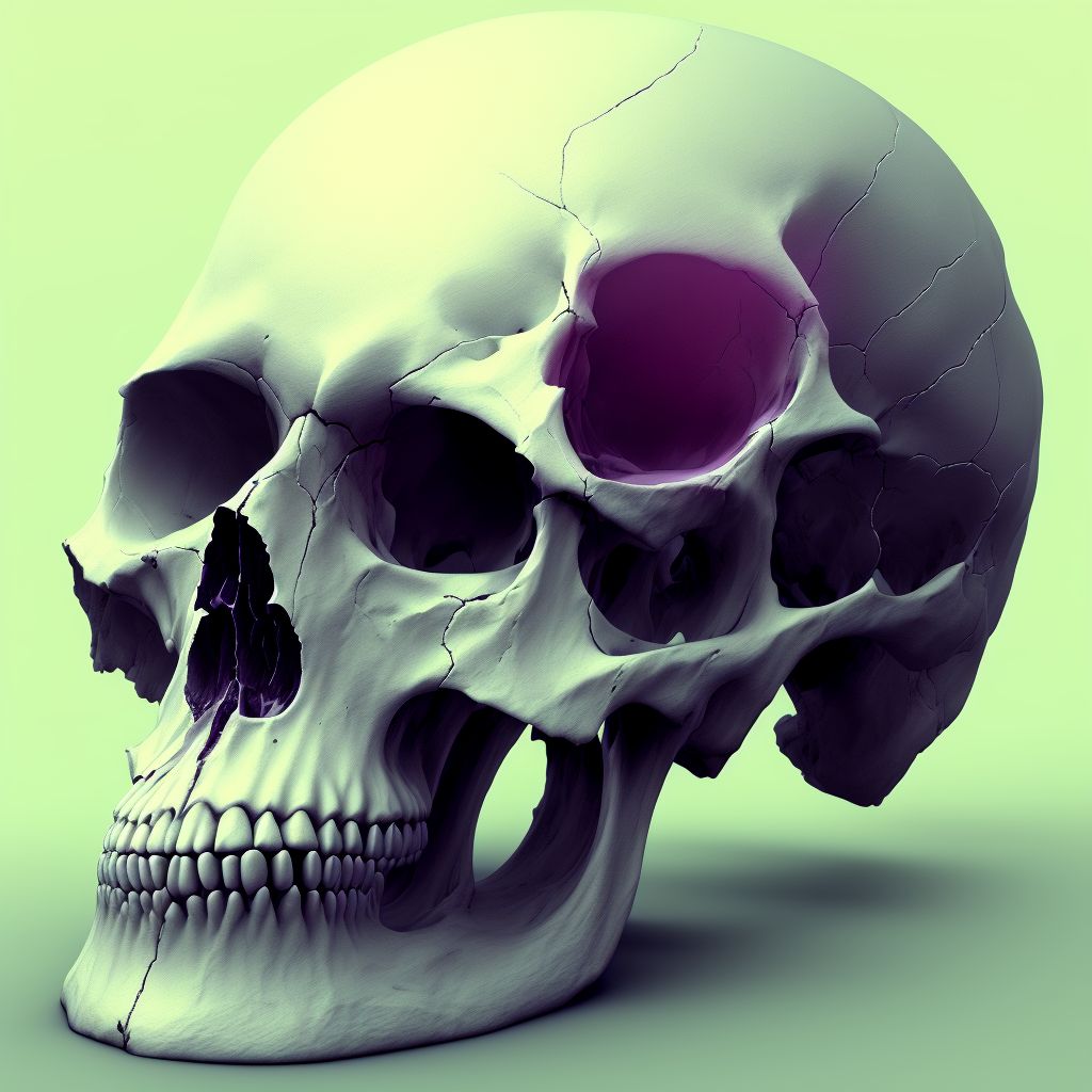 Hyperostosis of skull digital illustration