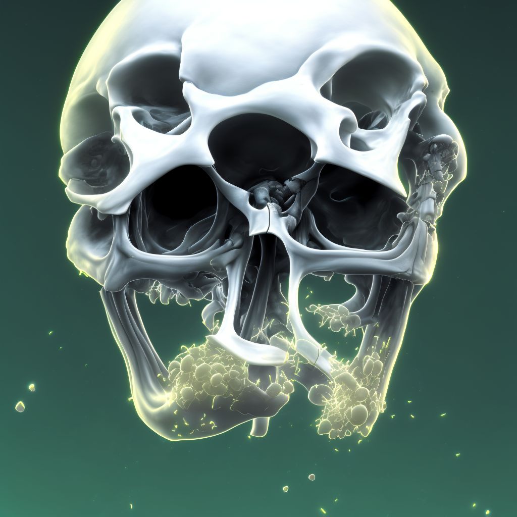 Solitary bone cyst, right humerus digital illustration