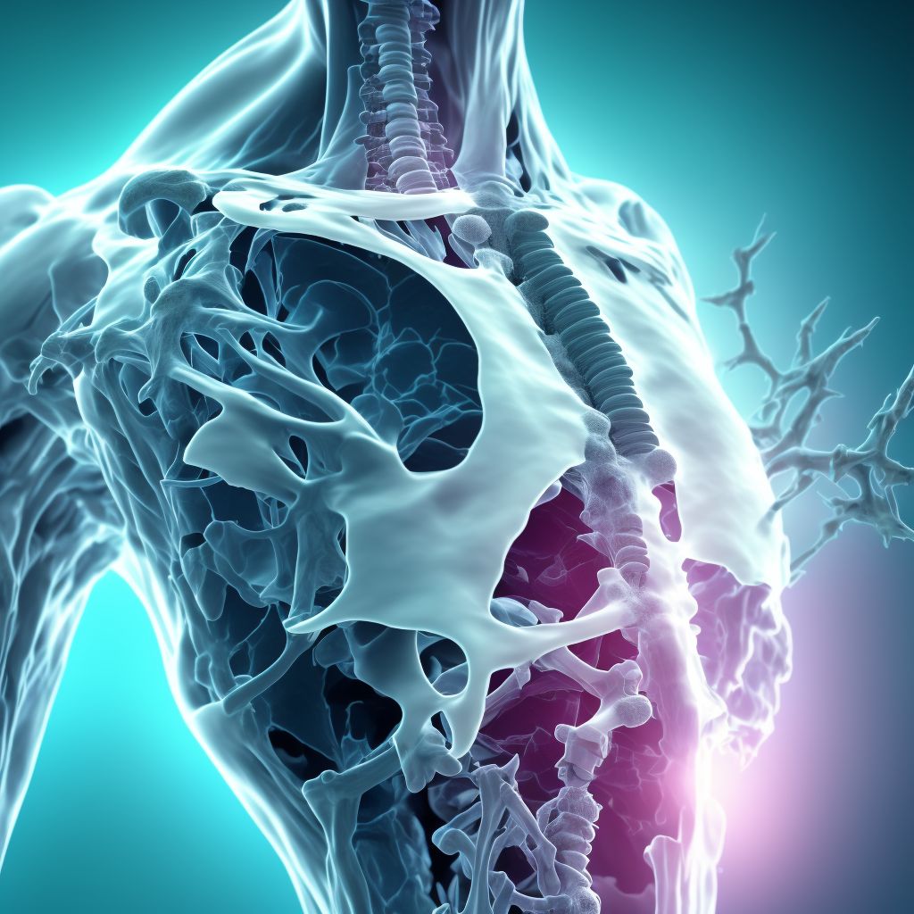 Other specified disorders of bone density and structure, unspecified shoulder digital illustration