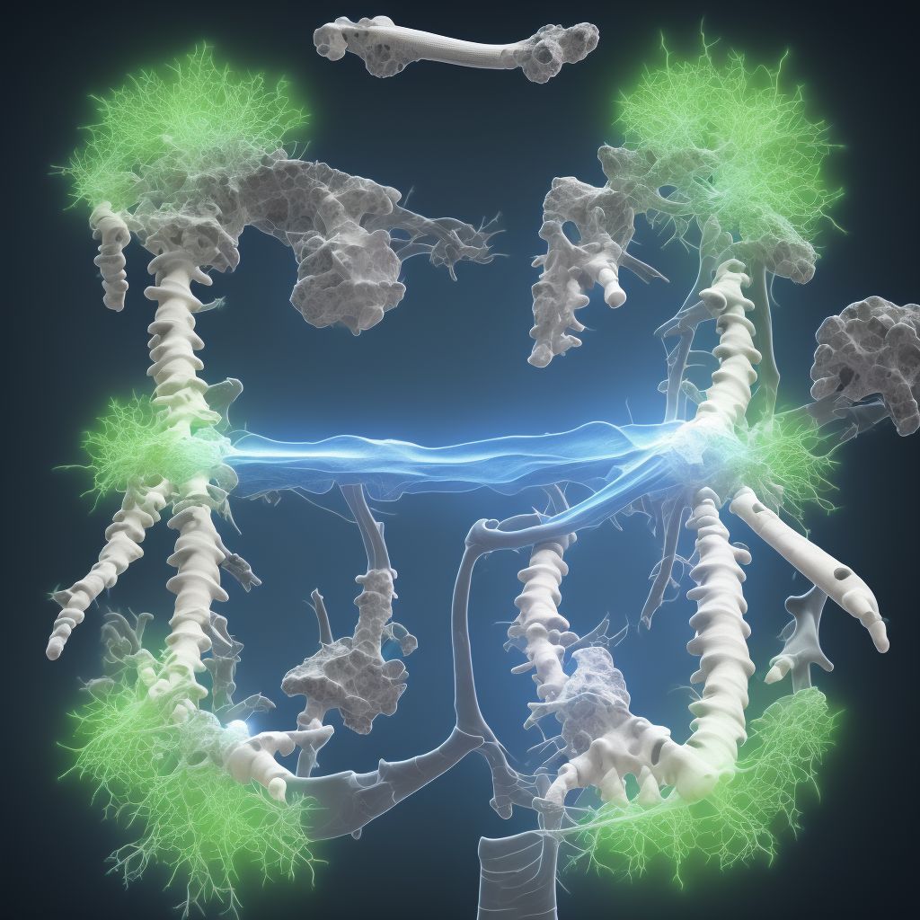 Other specified disorders of bone density and structure, right forearm digital illustration