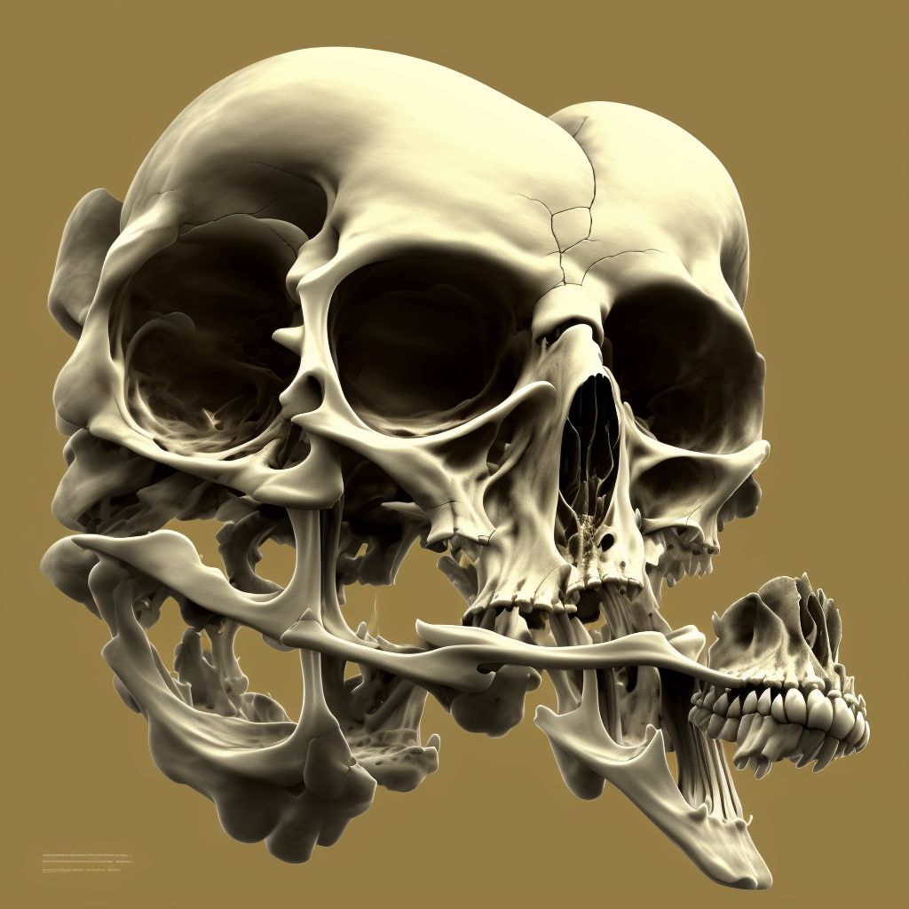 Other specified disorders of bone density and structure, left lower leg digital illustration