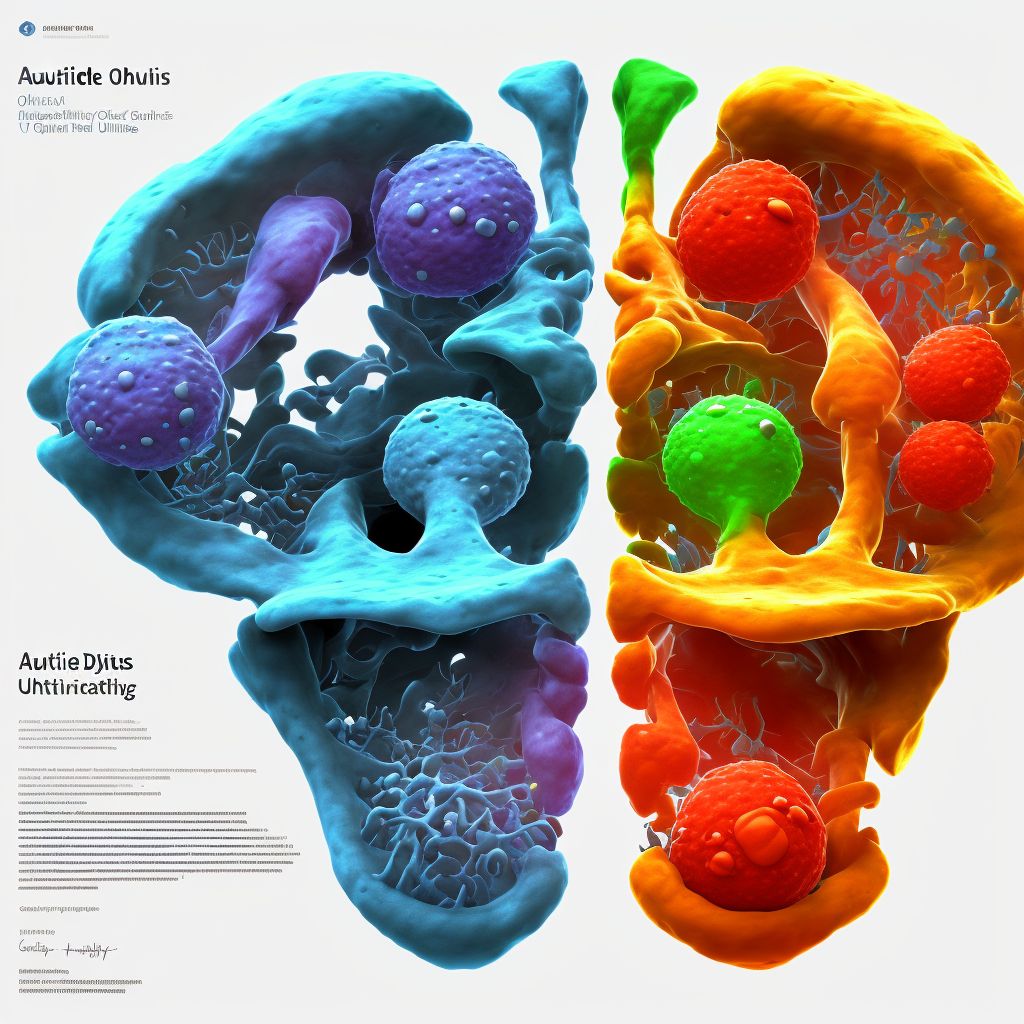 Acute hematogenous osteomyelitis, right radius and ulna digital illustration