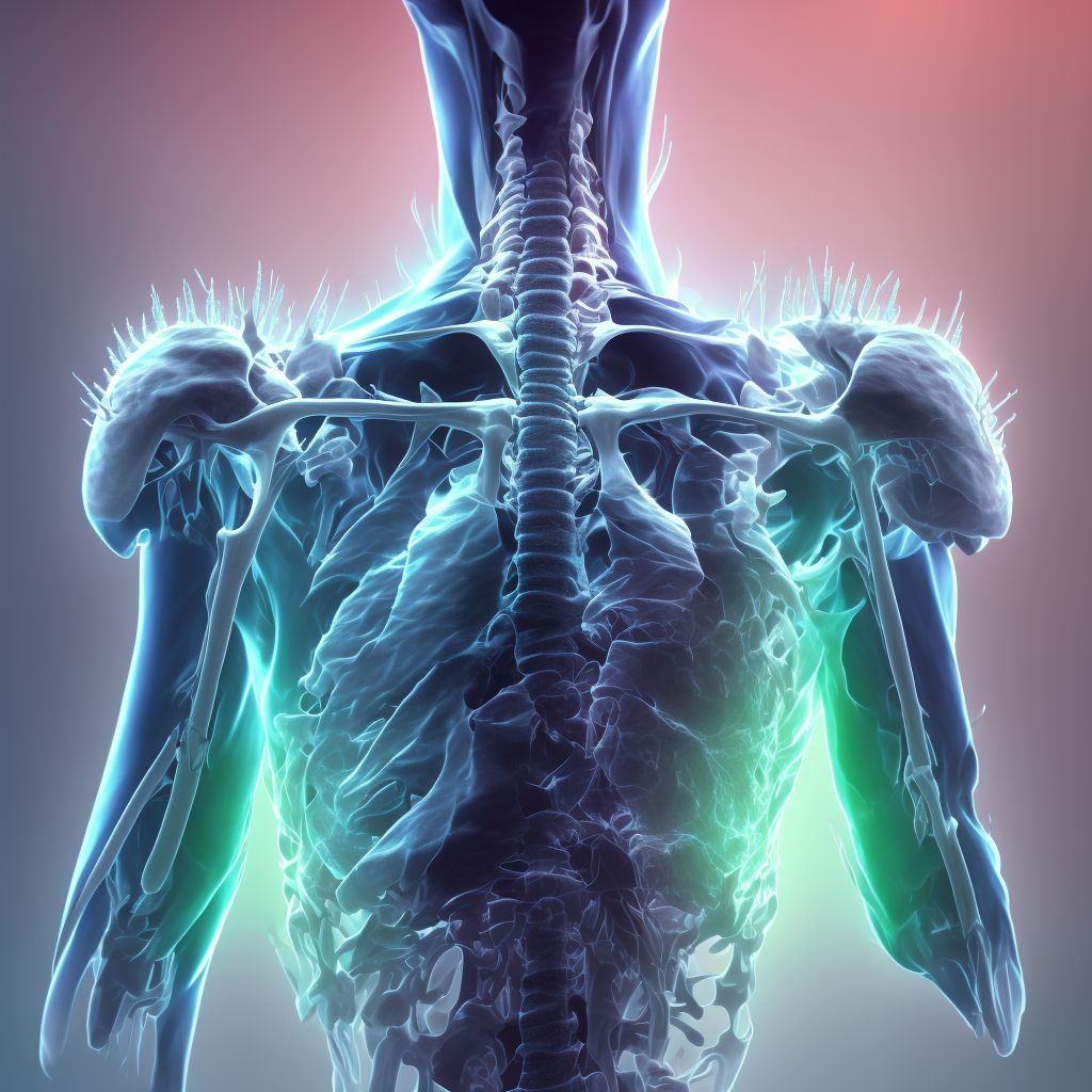 Subacute osteomyelitis, right shoulder digital illustration