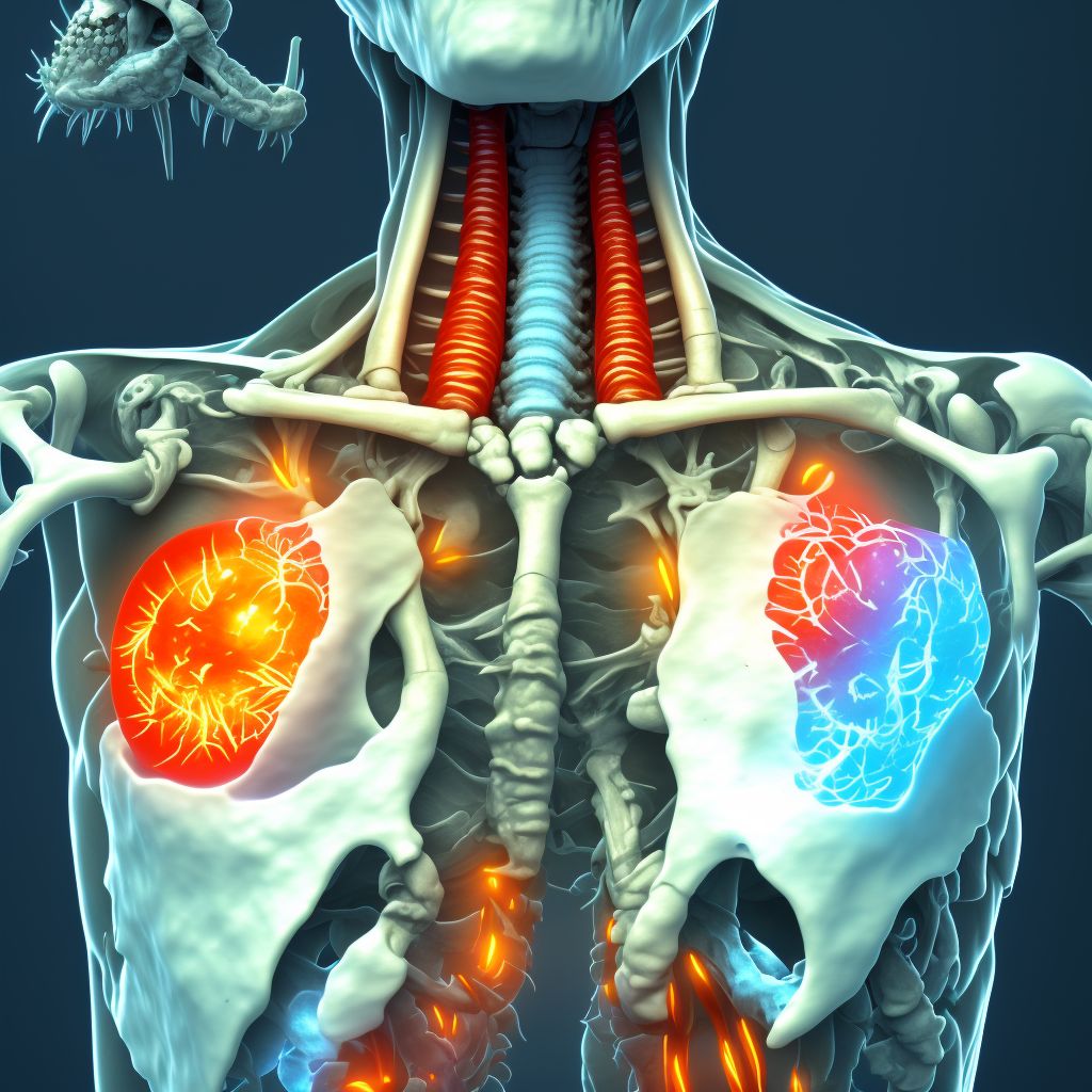 Subacute osteomyelitis, right humerus digital illustration