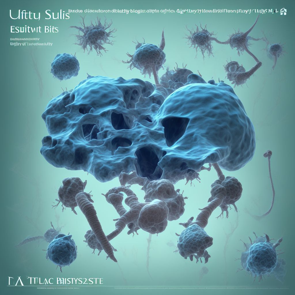 Subacute osteomyelitis, unspecified hand digital illustration