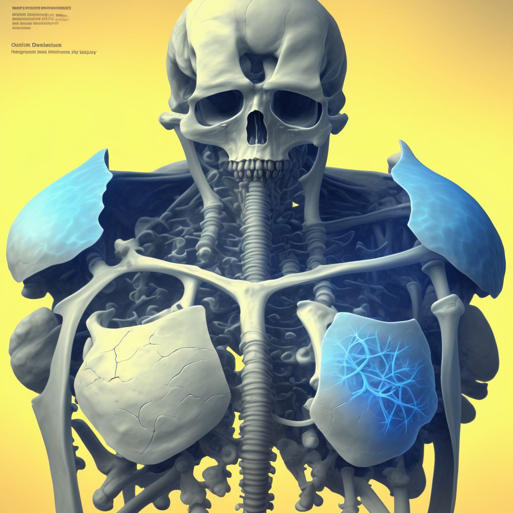 Subacute osteomyelitis, left femur digital illustration