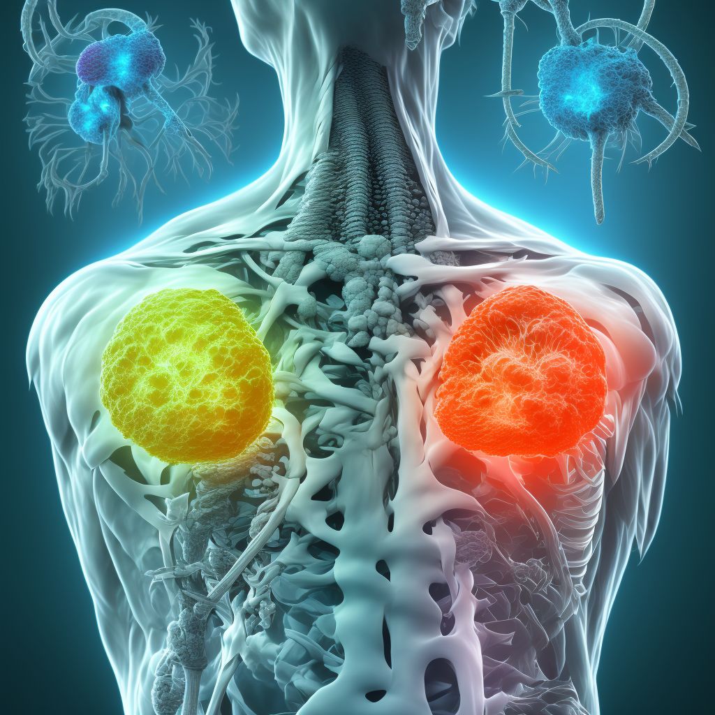 Chronic multifocal osteomyelitis, left shoulder digital illustration