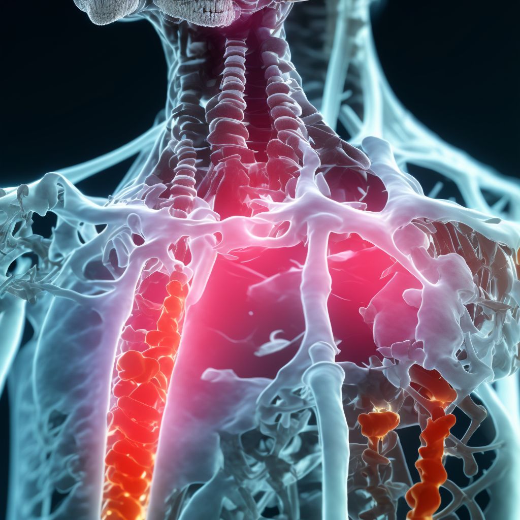 Chronic osteomyelitis with draining sinus, right humerus digital illustration