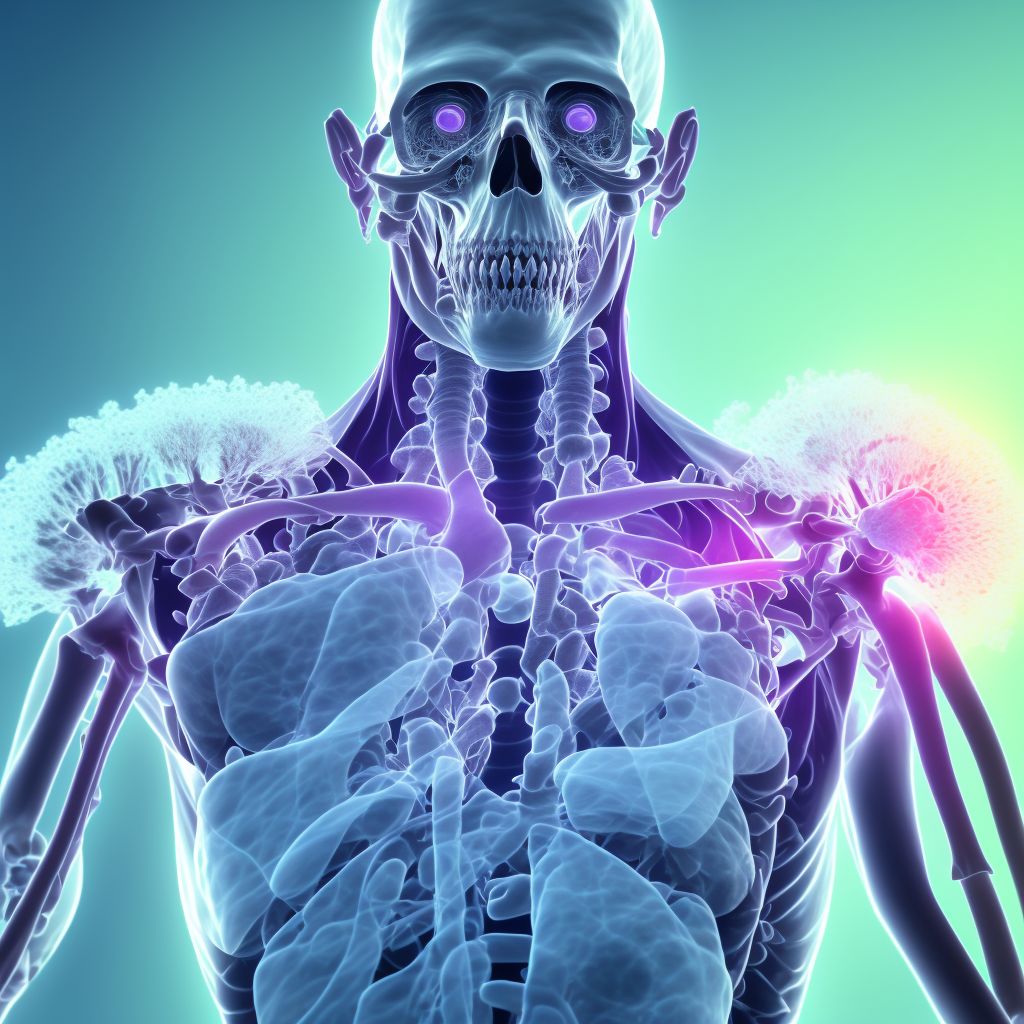 Chronic osteomyelitis with draining sinus, unspecified femur digital illustration